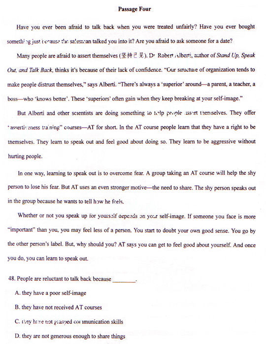 2009成人高考专升本《英语》真题及答案(图9)